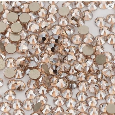 BamBella® - Mix grootte- AB Geel bruin - Plak strass Steentjes - 1440 stuks - strass stenen glitters nail art kleding versieren