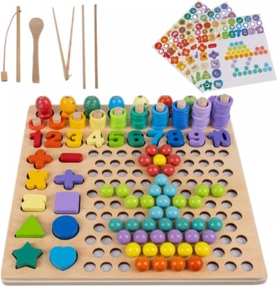 Kruzzel Houten Kralenpuzzel: Educatief Speelplezier voor Kinderen