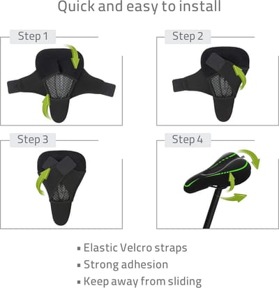 Comfortabel fietszitkussen met Memory Foam en Gel voor pijnvrije ritten