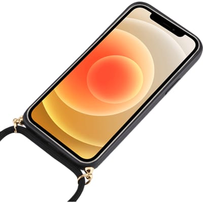 Mocaa iPhone 12 Pro Max Telefoonhoesje met Koord Zwart