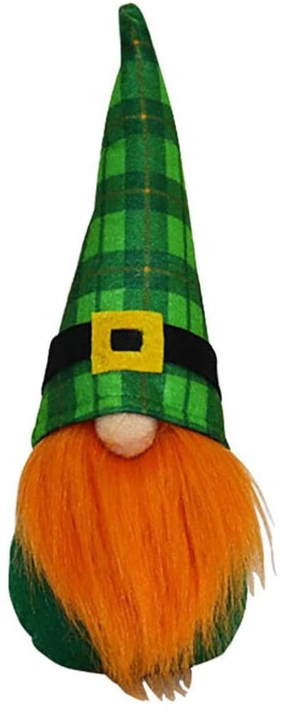 Dailygoods- Gnom Handgemaakte Pluche Pop - St. Patrick's Day Decoratie - Ierse Gnom - Gezichtenloze Pop - Hoogwaardig Materiaal - Creatief Design - Decoratiepop