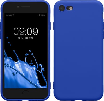 kwmobile telefoonhoesje geschikt voor Apple iPhone SE (2022) / iPhone SE (2020) / iPhone 8 / iPhone 7 - Hoesje voor smartphone - Precisie camera uitsnede - In Baltisch blauw