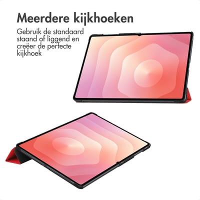 imoshion Tablet Hoes - Geschikt voor Samsung Galaxy Tab S11 Ultra - Trifold Bookcase - Rood