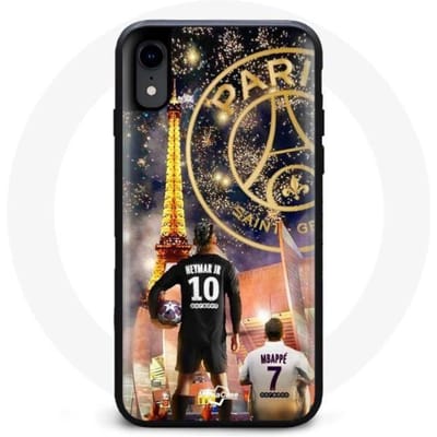 Coque pour Iphone XR PSG Neymar et Mbappé Joyeux noël