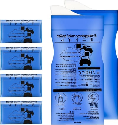 Set van 6 Urinezakken van 700 ml voor Camping, Reis en Noodsituaties - Handige Toilettas voor Buitenactiviteiten, Auto en Volwassenen