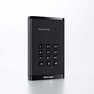 iStorage diskAshur PRO3 HDD – externe harde schijf – 1TB – USB – 256-bit – Zwart
