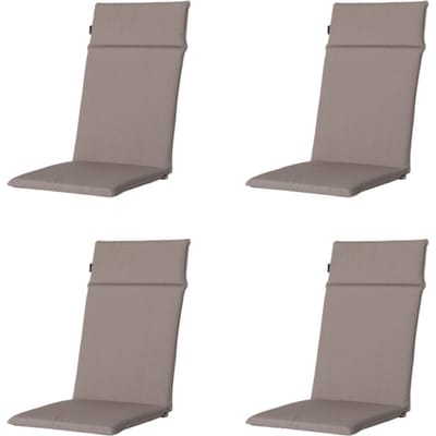 Madison - Tuinstoelkussen Hoge Rug Panama taupe - Ca. 120x50 cm - Set van 4