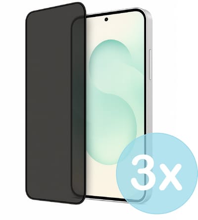 Privacy Screenprotector Geschikt voor Samsung Galaxy S25 Plus – Anti-Gluren – Krasbestendig Gehard Glas 9H – Volledige Dekking – 3-Pack – FuturiQ