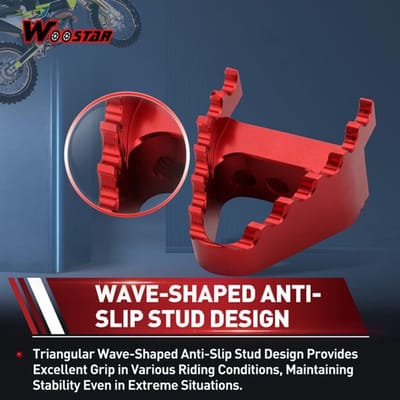 Allecto - Woostar Motorfiets Brede Voetpedaalsteun Cnc Aluminium voor