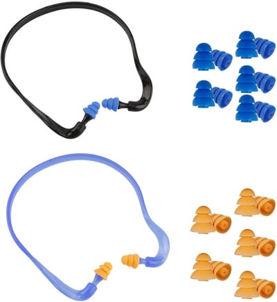 Dailygoods- Gehoorbeschermers met beugel - 2 stuks - Geluidsreductie 25 dB - Drukvrij - Reservestoppen - Aangename draagduur - Oordopjes