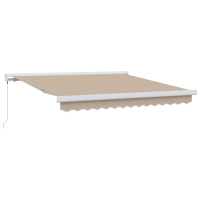 vidaXL - Uitschuifbare - luifel - Beige - 300 - x - 250 - cm - Canvas - en - Aluminium
