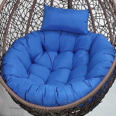 Stoelkussen Vervanging - Hangstoel Kussen Eierstoel Kussen - Ontspannen Buiten - Verdikt en Zacht - 115 x 115 cm - Grijs