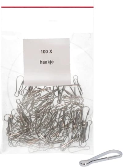Excellent Haakjes voor bevestigingsdraad - RVS - 100 Stuks