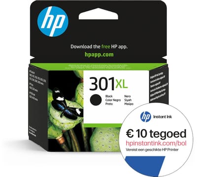 HP 301XL - Inktcartridge - Origineel - Hoge capaciteit - Zwart + Instant Ink tegoed