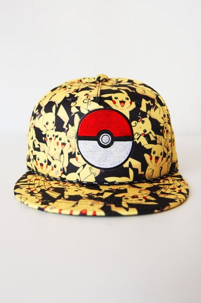 KIMU® Pika Pet Geel Print - Cap Volwassenen Katoen - Snapback Baseball Flat Sport Zomer Dames Heren Katoenen Zomerpet Gele Hamster Festival