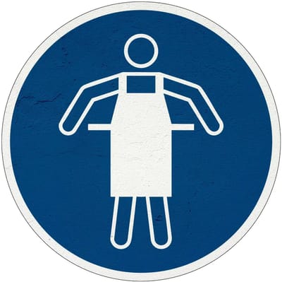 Veiligheidsschort verplicht gebodsbord - M026 | Sign Again materiaal | 30 cm