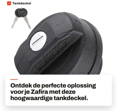 Dailygoods- Tankdeckel met Slot - Tankafdekking - Zafira 1998-2016 - 2 Sleutels - Hoogwaardig ABS - Dichtprestaties - Brandstofdop