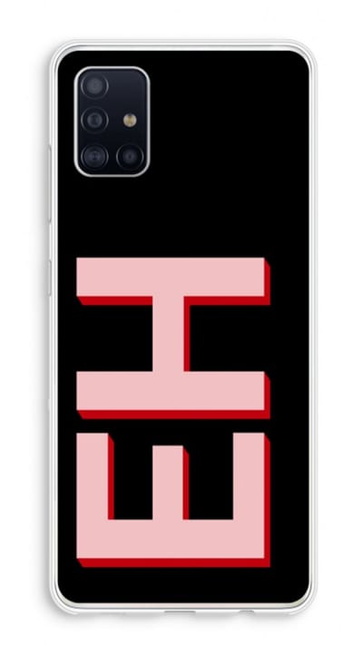 Gepersonaliseerd - Case Company® - Hoesje geschikt voor Samsung Galaxy A51 4G hoesje - Monogram - Soft Cover Telefoonhoesje - Bescherming aan alle Kanten en Schermrand