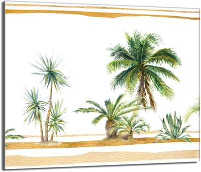 TMK ArtDeko - Snijplank - 60x52 cm - Palmen - Glas