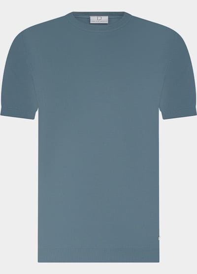 Born With Appetite T-shirt heren Blauw Wake Knitted T-shirt Ss BWA00006WA35/4016