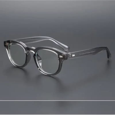computerbril.shop® Jaren 30' Vintage Computerbril - Grijs Transparant - Blauw Licht Filter Bril - Blue Light Glasses - Beeldschermbril - Anti blauw licht - Gaming Bril - Vermoeide ogen - Hoofdpijn - Bril computer/tv schermen - Unisex - Zonder sterkte