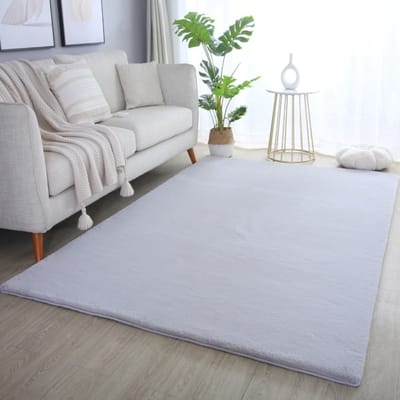 Binnenkleed, zilverkleurig, katoen, voor de woonkamer, antislip, zachte textuur, wasbaar. 120x170 cm