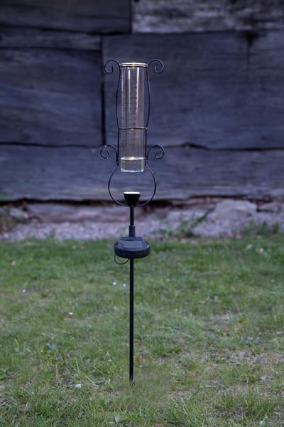Regenmeter Solar - Pluvio Tuinmeter - Tuinieren Meten - Geïntegreerde Schemersensor - 13 x 65 cm - Metaal