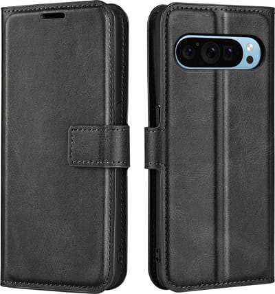 Coverup Hoesje - Geschikt voor Google Pixel 9 / Pixel 9 Pro Hoesje - Coverup Deluxe Book Case - Zwart