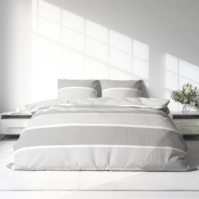 Dekbedovertrek 100% Katoen Premium - 240 x 220cm - StripeLines Grey