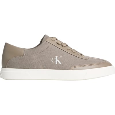 Calvin Klein Low Pro Cup Sneaker White Canvas Desert Taupe/marshmallow Taglia: 36 | Sneakers Outlet | Donna | Bianco