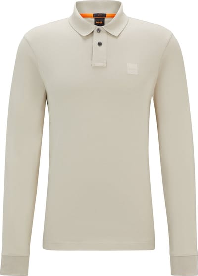 BOSS Passerby Polo Ecru - Maat XXL - Heren - Longsleeve polo