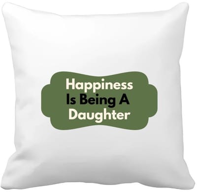 Akyol - happiness is being a daughter Kussen hoes - Dochter - de liefste dochter - verjaardag - cadeautje voor dochter - dochter artikelen - kado - geschenk - 40 bij 40 cm