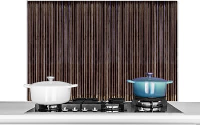 Spatscherm keuken 100x65 cm - Kookplaat achterwand Golfplaat - Roest print - Industrieel - Patronen - Muurbeschermer - Spatwand fornuis - Hoogwaardig aluminium