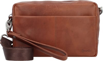 Esquire Polstas Schoudertas Dallas Wristlet Bag Brown Bruine