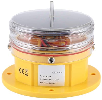 Jhubersproducts - Zonne-energie Stadslicht - Waterdicht LED Veiligheidsbaken - 360 ° Verlichting - Geschikt voor Marine en Waterwegen - IP68 - Perfect