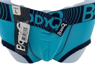 BodyQ Sexy Heren Boxershort – Aqua/Zwart – Erotische Herenlingerie – Maat S