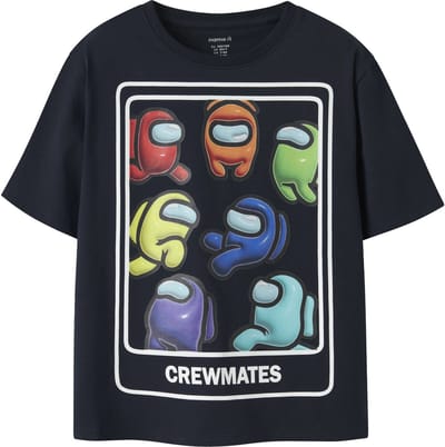 NAME IT - NKMFABRON AMONGUS SS NREG TOP BOX SKY - Jongens - T-shirts