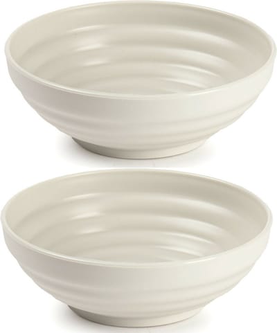 Plasticforte - Kommetjes/Schaaltjes - 8x - kunststof - D13 cm - beige