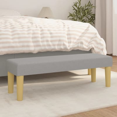 vidaXL - Bankje - 100x30x30 - cm - stof - lichtgrijs