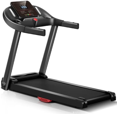 Loopband voor thuis Opvouwbaar met helling 9%, loopband 12KM/H, loopband voor thuis met 3.0 PK motor en 12 vooraf ingestelde programma's, Max belasting 136KG