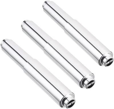 3Pcs Toilet Paper Holder - Roller Plastic Spring Loaded - Toilet Fabric Holder Replacement - Paper Roll Holder Insert - Telescopic Rod voor Restaurant en Thuis (Zilver)