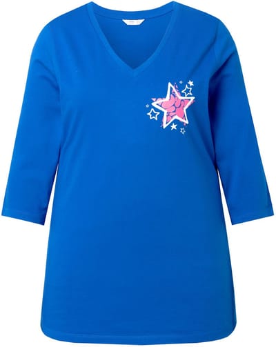 Angel of Style - Dames - T-shirt comfortabele pasvorm - Noorderlichtblauw - Maat 42