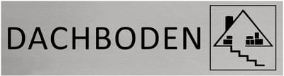 CombiCraft Aluminium Deurbordje "Dachboden " 165x45mm met tape