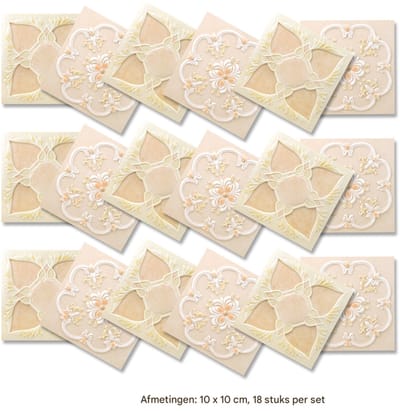 OUTARO-Tegelstickers - Pak Van 36 - Zelfklevend - Waterdicht - Keuken Badkamer Tegelstickers - Decoratieve Stickers - 10 X 10 Cm*QT-051-2