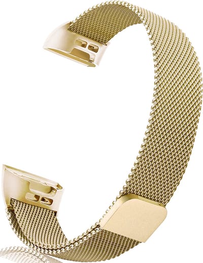 Goud Bandje geschikt voor Fitbit Charge 3 / 4 - Milanees Horlogebandje