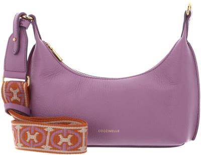 COCCINELLE Leren schoudertas accessoiretas Suri Mini Bag Grained leather Jellyfish paars