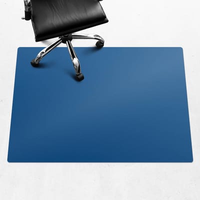 Wallfluent - Vloerbeschermer Spijkerbroekblauw - 140x100 cm - Blauw Mótif Bureaustoelmat - Rechthoekig - Vloerbeschermer PVC-Computer Stoel Mat-Kantoordecoraties - Koele en donkere kleuren