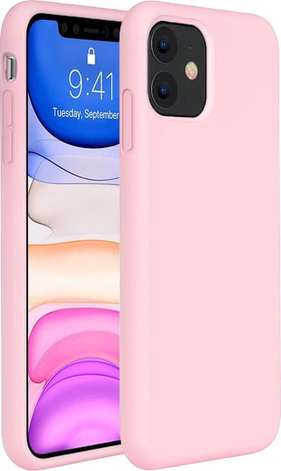Hoesje - Geschikt voor Apple iPhone 11 - Sterk & Shockproof - Siliconen Case - Hoes Cover - Telefoonhoes - Roze