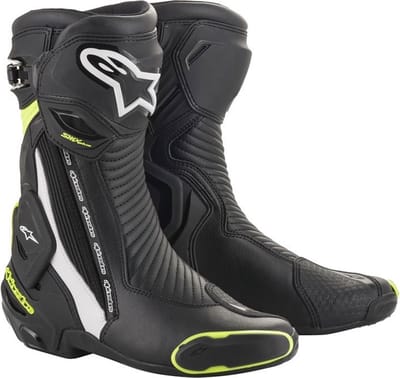 Alpinestars SMX Plus V2 Zwart Wit Geel Fluo - Maat 41 - Laars