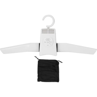 Draagbaar Elektrisch Kledingrek Opvouwbaar Wasgoed Schoenen Droogrek Hanger voor Reizen white